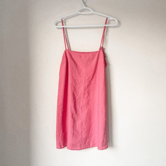 Reformation Aubree Linen Pink Mini Dress - Picture 5 of 10